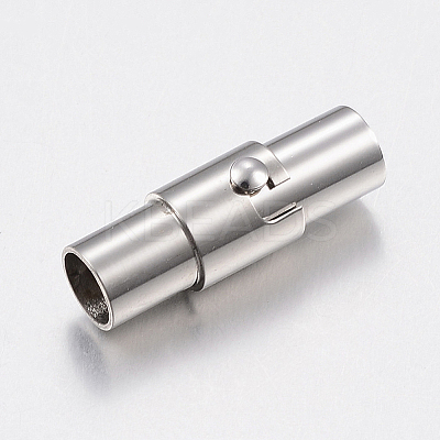 Tarnish Resistant 304 Stainless Steel Column Locking Tube Magnetic Clasps LS-STAS-E089-05C-1