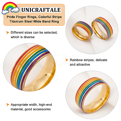 4Pcs 4 Style Pride Finger Rings RJEW-UN0001-21G-1