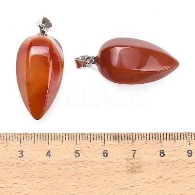 Natural Red Agate Pendants GG-K002-16T-1