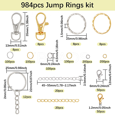 DIY Keychain Making Finding Kits DIY-SP0002-91-1