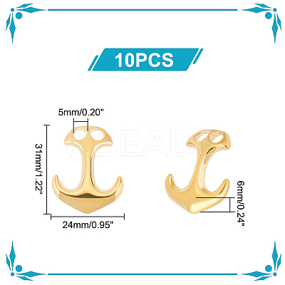 10Pcs Ion Plating(IP) 304 Stainless Steel Hook Clasps STAS-UN0048-07-1