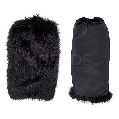 Polyester Imitation Fox Hair Boot Cover AJEW-WH0570-04B-1