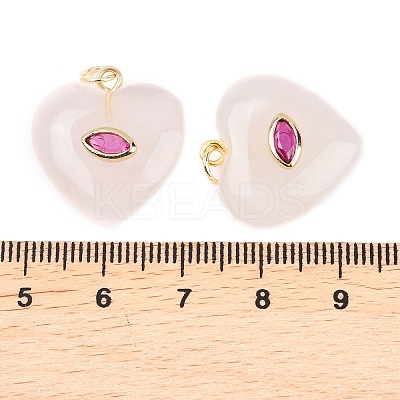 Natural Rose Quartz Pendants G-Z134-04C-1