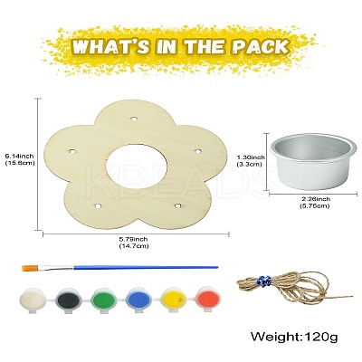 2 Sets Flower DIY Wooden Bird Feeder DIY-CJ0002-55-1