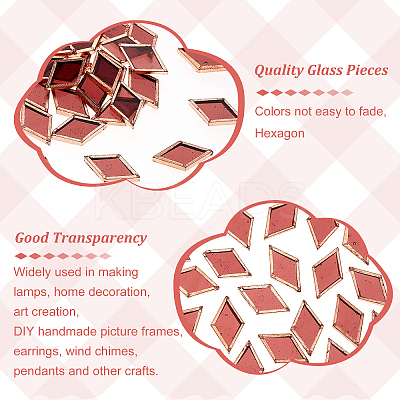 30Pcs Colored Glass Mosaic Tiles DIY-OC0009-43C-1