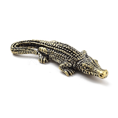 Brass Crocodile Figurines Statues for Home Desktop Feng Shui Ornament KK-A216-12AB-1