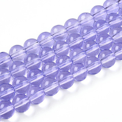 Baking Paint Transparent Glass Beads X1-DGLA-N006-8mm-06-1