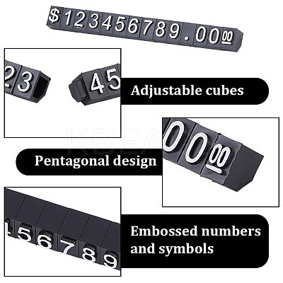 50 Bags ABS Price Display Cube Adjustable Price Tag ODIS-BBC0001-06-1