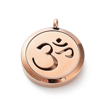 Ion Plating(IP) 316 Surgical Stainless Steel Diffuser Locket Pendants STAS-H342-06RG-1