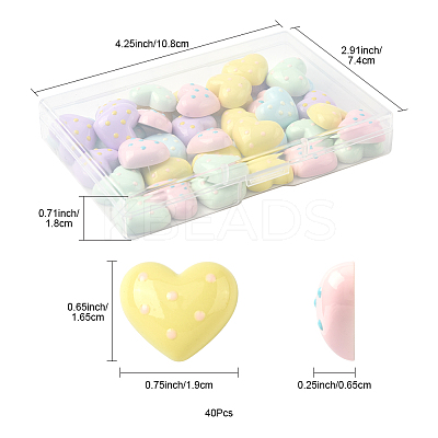 40Pcs Plastic Cabochons FIND-FS0004-35A-1