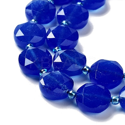 Natural Blue Agate Beads Strands G-NH0004-002A-1