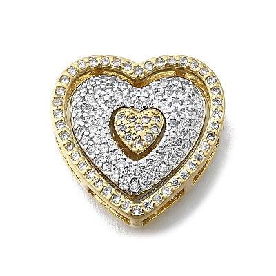 Brass Micro Pave Cubic Zirconia Pendants Set KK-V010-08GP-03-1