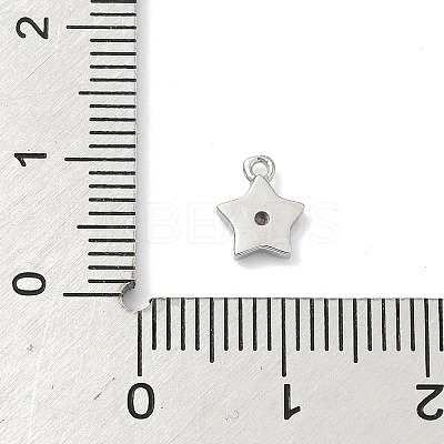 Brass Micro Pave Cubic Zirconia Charms KK-G548-19P-1
