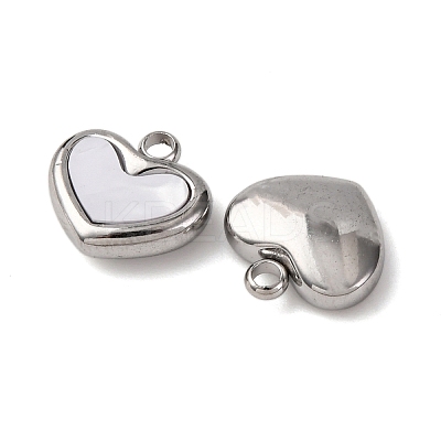 304 Stainless Steel Resin Pendants STAS-P406-15A-P-1