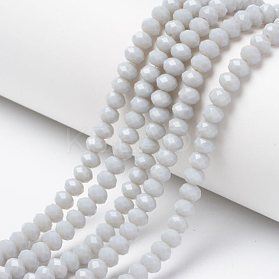 Opaque Solid Color Glass Beads Strands EGLA-A034-P10mm-D15-1