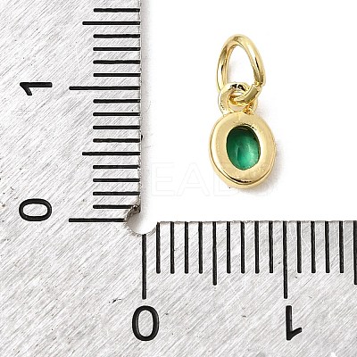 Brass Cubic Zirconia Charms KK-G554-02A-06-1