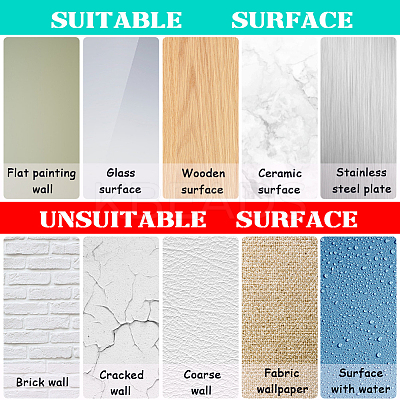 Translucent PVC Self Adhesive Wall Stickers STIC-WH0015-324-1