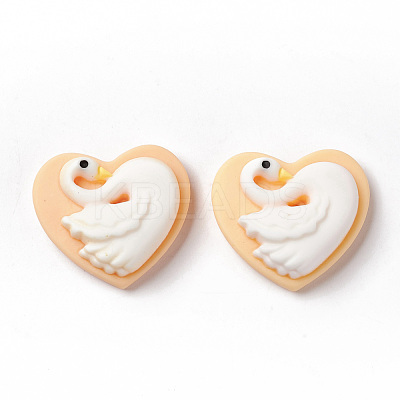 Opaque Resin Cabochons RESI-G036-G07-1