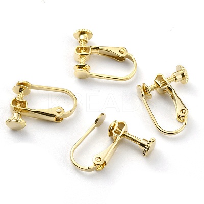 Brass Clip-on Earring Findings X-KK-Z007-23G-1