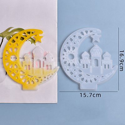 DIY Castle Crescents Moon Silicone Molds X-DIY-I034-02-1