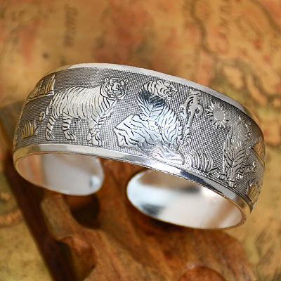 Retro & Bohemian Style Alloy Cuff Bangles for Women FS-WG4A806-15-1