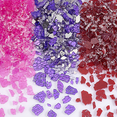 AHADEMAKER 300G 3 Colors Crackle Glass Fragments GLAA-GA0001-41-1