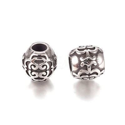 304 Stainless Steel European Beads STAS-M274-049AS-1
