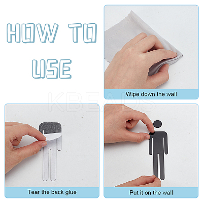 Acrylic TOILET Sign Stickers DIY-WH0569-66A-02-1