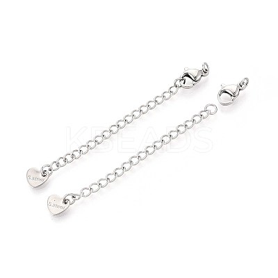 Tarnish Resistant 304 Stainless Steel Curb Chain Extender STAS-G310-06P-1