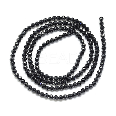Natural Black Spinel Beads Strands X-G-S152-01-3mm-1