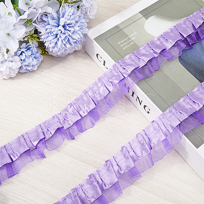 Satin Organza Pleated Ribbons ORIB-GF0001-06B-1