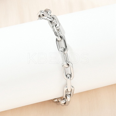 304 Stainless Steel Cable Chain Bracelets for Women Men BJEW-Z143-19P-1