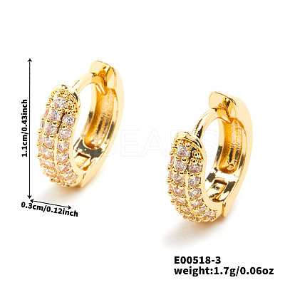 Luxury Fashionable Brass Hoop Earrings YV3496-3-1