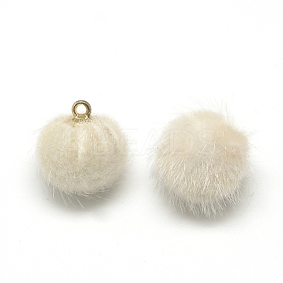 Faux Mink Fur Covered Charms X-WOVE-S084-36H-1