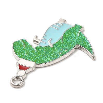 Christmas Alloy Enamel Pendants ENAM-K069-21G-P-1