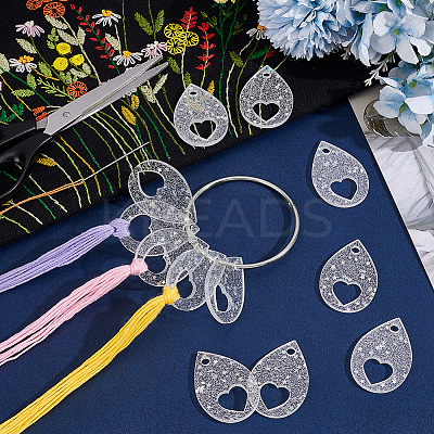 20Pcs Acrylic Floss Bobbin TOOL-OC0001-92C-1