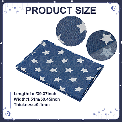 Cotton Denim Fabric DIY-WH0504-775A-02-1