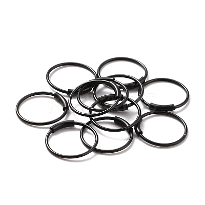 304 Stainless Steel Hoop Earrings Ion Plating(IP) STAS-Z037-02EB-1