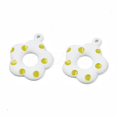 Spray Painted Alloy Pendants PALLOY-S142-002B-NR-1