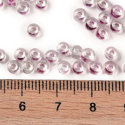 Transparent Inside Colours Glass Seed Beads SEED-A032-04N-1