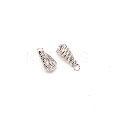 Spiral Bead Cage LS-PALLOY-WH0092-62-1