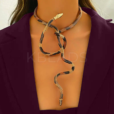 Iron Bendable Flexible Snake Shape Choker Necklaces for Women FS-WGEF5CD-01-1