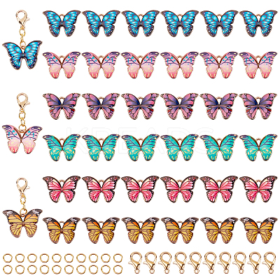 DIY Butterfly Pendant Making Kits DIY-SC0014-17-1