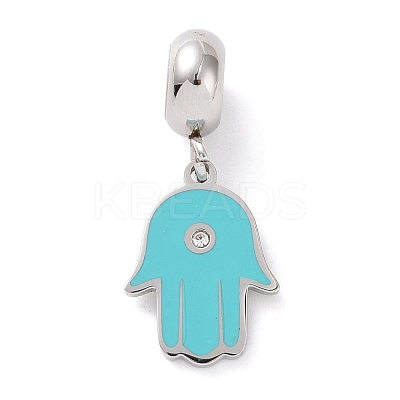 304 Stainless Steel European Dangle Charms STAS-I177-24B-P-1