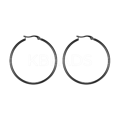 304 Stainless Steel Big Hoop Earrings EJEW-F105-06B-1