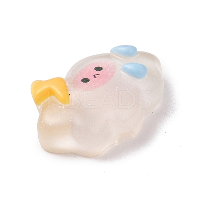 Translucent Cloud Resin Cabochons RESI-K019-03D-1