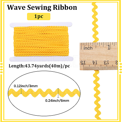 40M Polyester Wavy Fringe Trim Ribbon OCOR-GF0004-39N-1