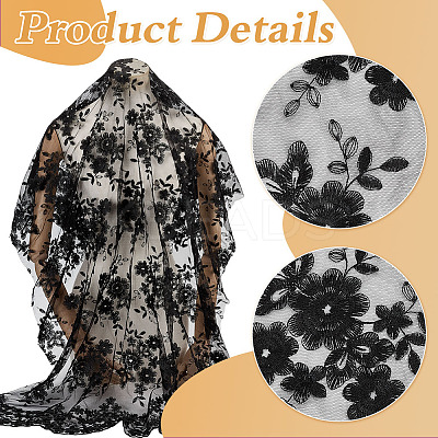 Polyester Embroidery Fabric DIY-WH0740-46A-1