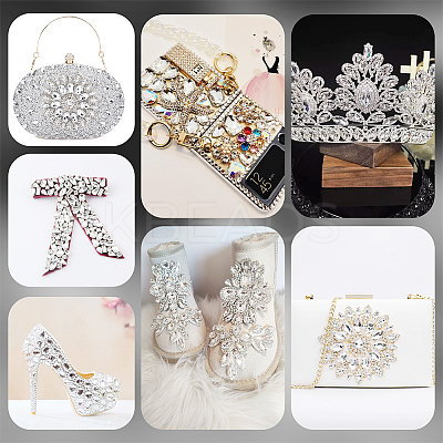 80Pcs 8 Style Rectangle Octagon & Square Sew on Rhinestone RGLA-GA0001-10-1