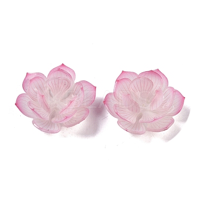 Simulation Lotus Shape Acrylic Bead Caps SACR-A008-06C-1